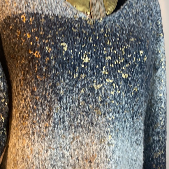 Jana sweater- black and grey w/gold flecks - Picture 5 of 10